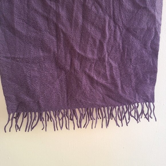 Loro Piana 100% Cashmere Scarf Purple Fringes - Picture 3 of 4
